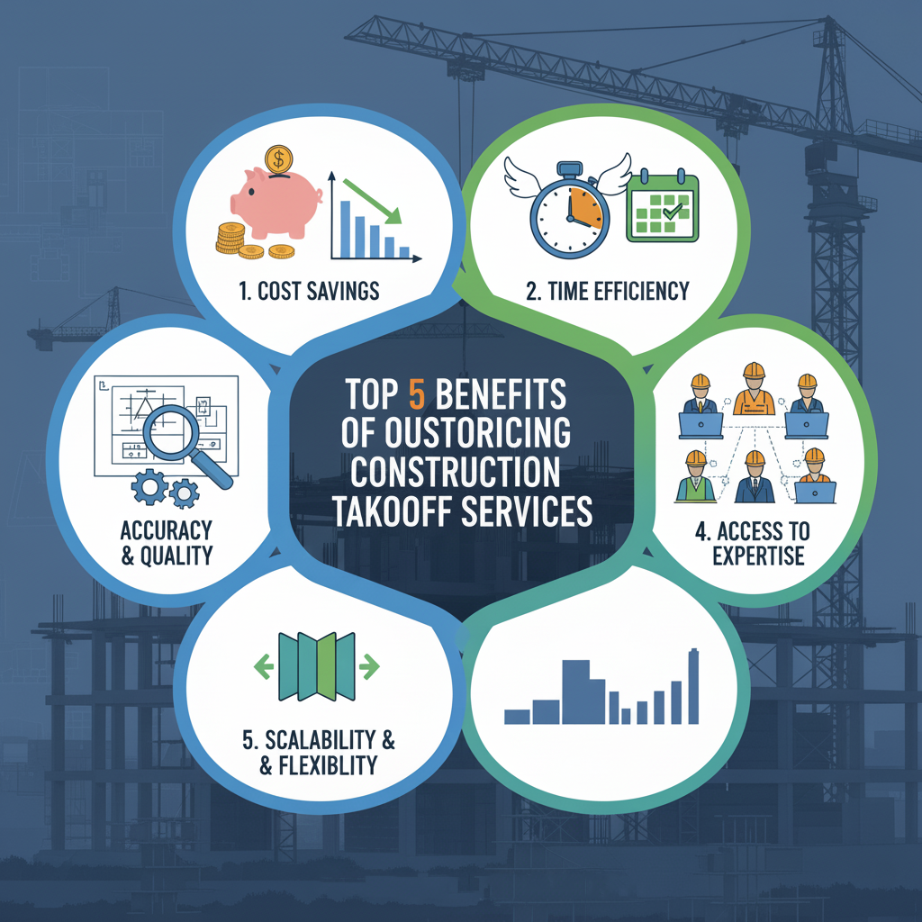 top 5 benefits of outsourcing construction takeoff services